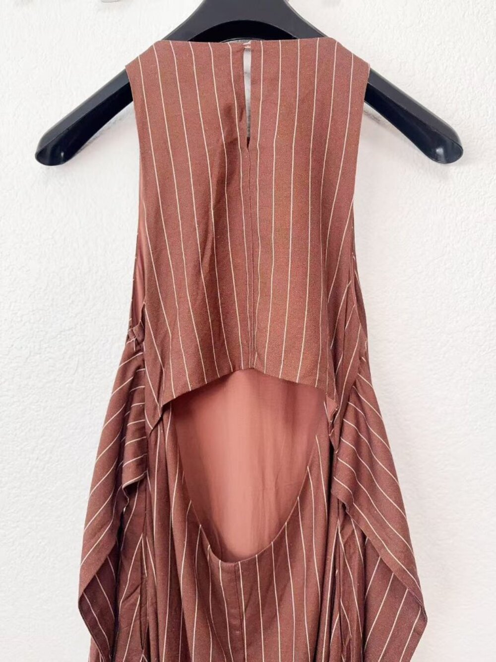 En Saison Adelaide Maxi Dress Brown Ivory Small $176 - Picture 7 of 7